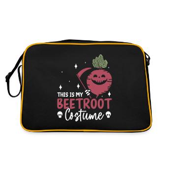 This Is My Beetroot Costume - Beetroot Vegetables - Retro Bag - black/gold - Back