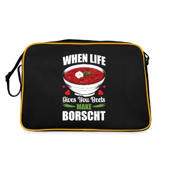 When Life Gives You Beets Make Borscht - Retro Bag - black/gold - Back