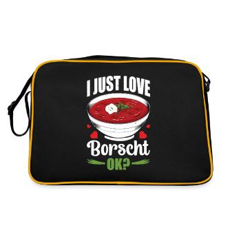 Beetroot Soup Borscht Vegetable Base - Retro Bag - black/gold - Back