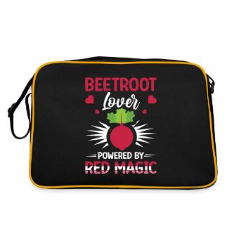 Beetroot Lover Powered By Red Magic - Retro Bag - black/gold - Back