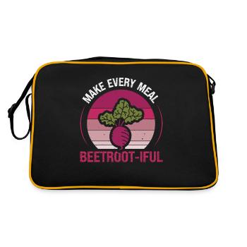 Beetroot Vegetable Turnips Gardener Beetroot Iful - Retro Bag - black/gold - Back