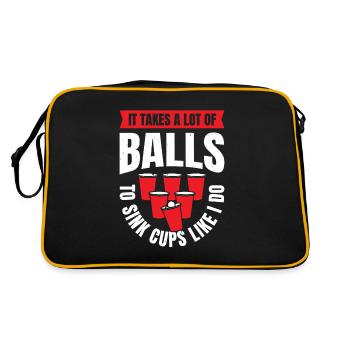 Beer Bong Crew Balls Sink Beer Pong Tournament - Retro Bag - black/gold - Back
