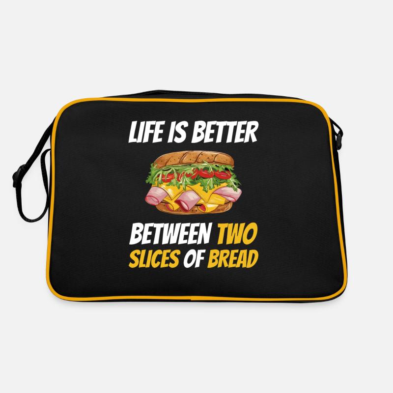 Life Is Better Between Two Slices Of Bread Retro Tasche
