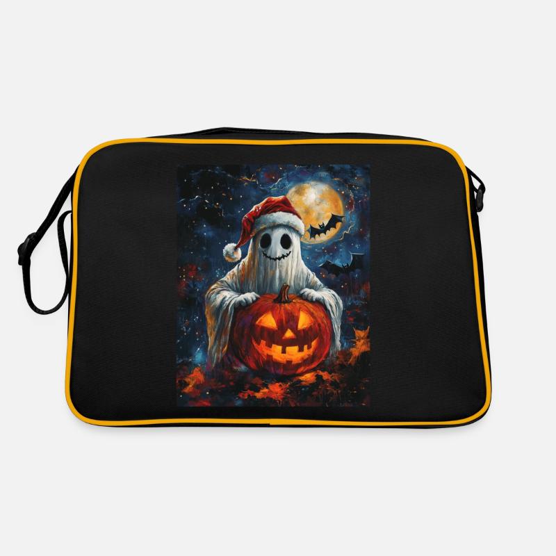 Halloween Gift Ghost with Christmas Hat Decoration Retro Bag
