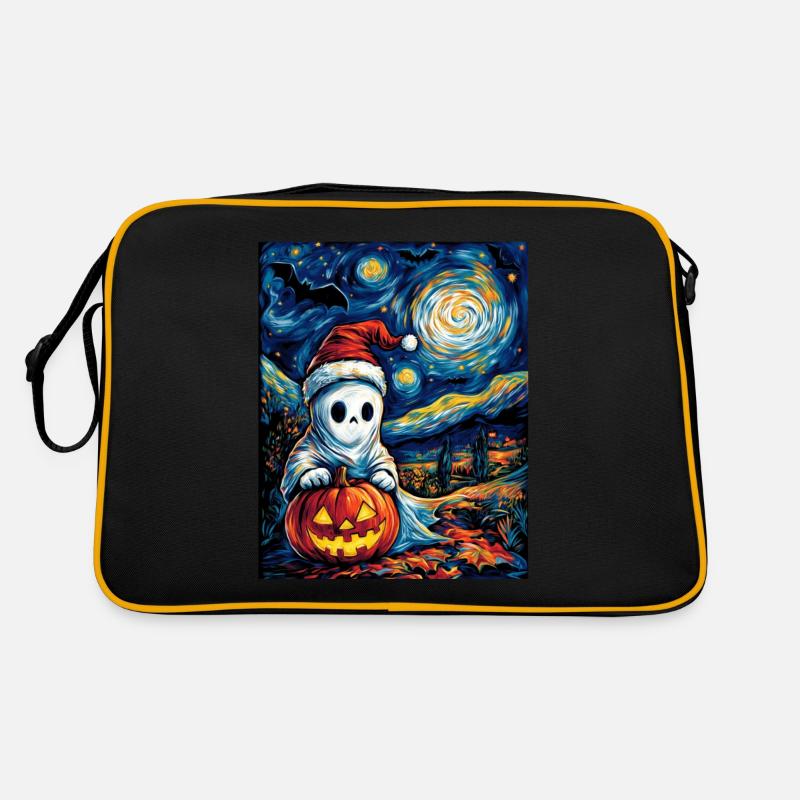Halloween Gift Ghost with Christmas Hat Decoration Retro Bag