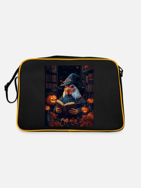 Cadeau d’Halloween Femmes Coq Hommes Enfants Décoration - Sac Retro - noir/or - Dos