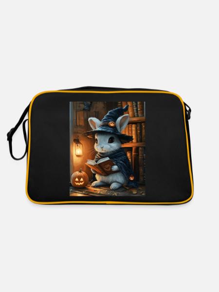 Cadeau d’Halloween Femmes Lapin Hommes Enfants Décoration - Sac Retro - noir/or - Dos