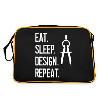 Architektur Design Architects Designer Architekten - Retro Tasche - Schwarz/Gold - Hinten