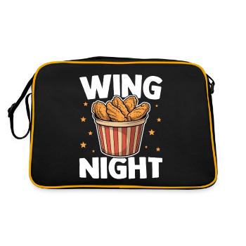 Funny Wing Night Chicken Wings Crispy Wings - Retro Bag - black/gold - Back