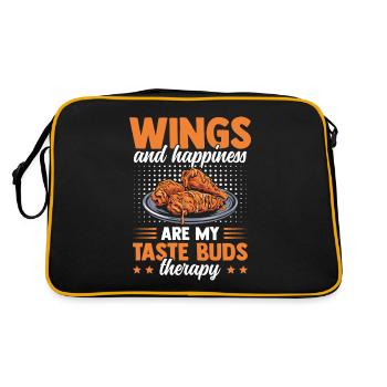 Ailes de poulet Thérapie des papilles gustatives Saucy Hühnchen - Sac Retro - noir/or - Dos