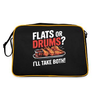 Ailes Buffalo BBQ Ailes Appartements Ou Tambours Prenez Les Deux - Sac Retro - noir/or - Dos