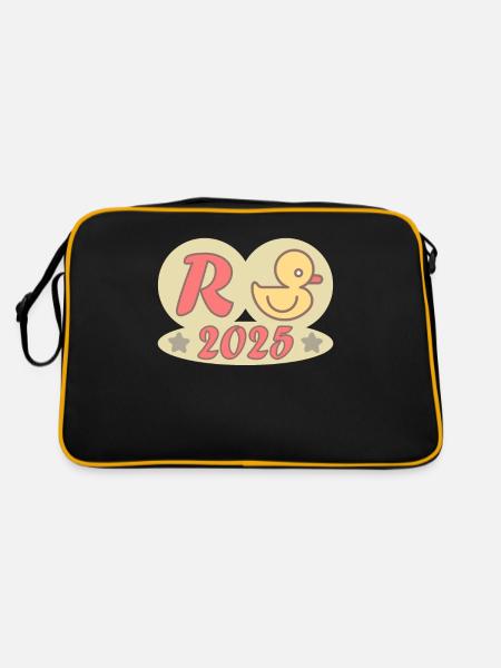 Duck Pension 2025 Pension Retirement Grandpa Grandma Pensioner - Retro Bag - black/gold - Back