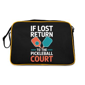 Pickleball Tournament Team Shirt Paddleball - Retro Bag - black/gold - Back