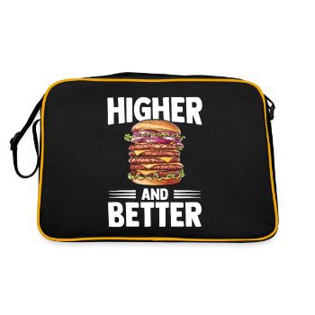 Burger et sandwich Lover Burger Gift - Sac Retro - noir/or - Dos