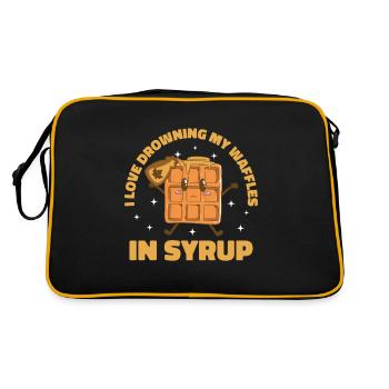 Waffle & Waffle Chef Design Drowning Waffles - Retro Bag - black/gold - Back