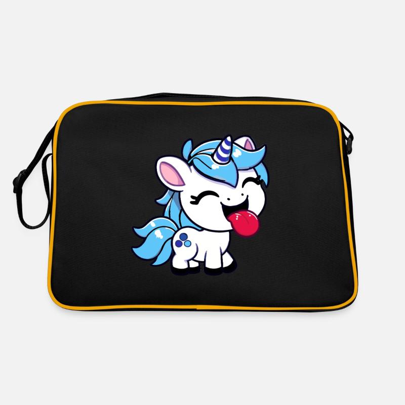 Freches Einhorn Retro Tasche