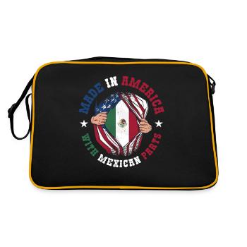 Made In America With Mexican Parts - Retro Tasche - Schwarz/Gold - Hinten