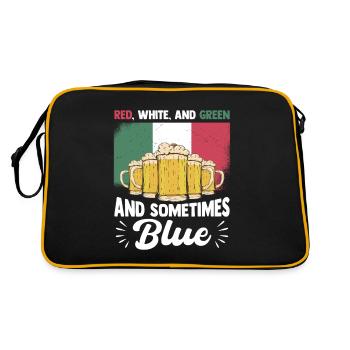 Fiesta mexicaine Siesta Rouge Blanc Vert Bleu - Sac Retro - noir/or - Dos