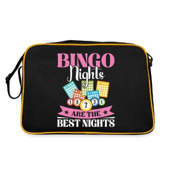 Conception amusante de la soirée de bingo pour les fans de bingo - Sac Retro - noir/or - Dos