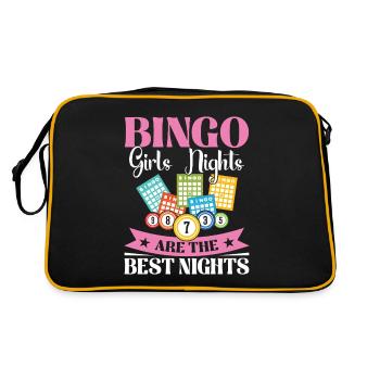 Carte de bingo parfaite pour les soirées de jeux femmes - Sac Retro - noir/or - Dos