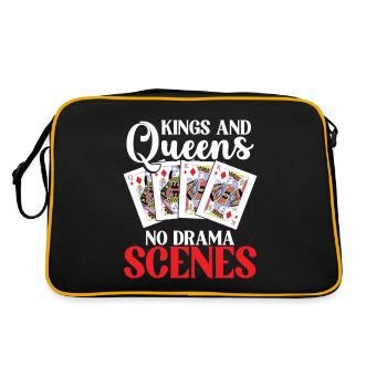 Pinochle Trick Prendre Jeu Drame Roi Reine - Sac Retro - noir/or - Dos