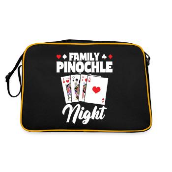 Family Pinochle Night Melding Card Game - Retro Bag - black/gold - Back