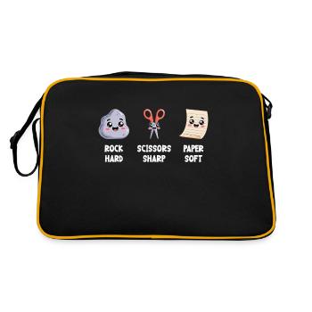 Ciseaux Pierre Papier Kawaii Jouet Figurines - Sac Retro - noir/or - Dos