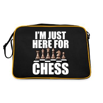 Chess Player Souvenir - I'm Just Here For Chess - Retro Bag - black/gold - Back