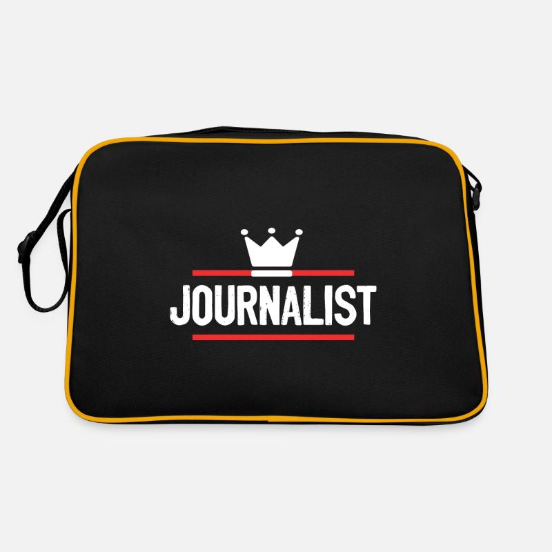 Journalist Beruf - Retro Tasche - Schwarz/Gold