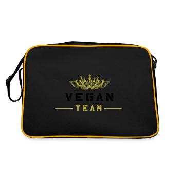 Équipe végétalienne - Sac Retro - noir/or - Dos