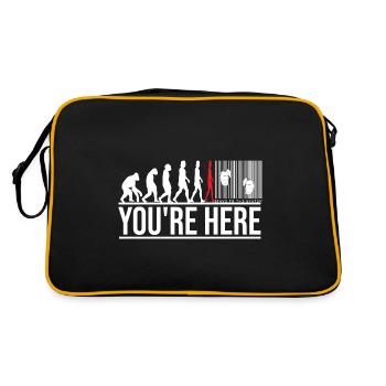 Bargeld Anti Digitalisierung - Retro Tasche - Schwarz/Gold - Hinten
