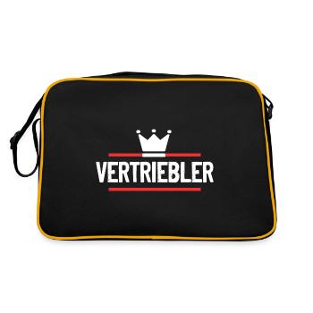Vertriebler Beruf - Retro Tasche - Schwarz/Gold - Hinten