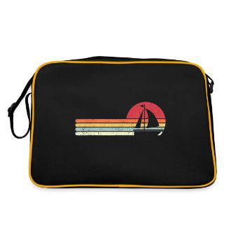 retro boat sail anchor - Retro Bag - black/gold - Back