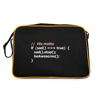 Cybersecurity Design for Hackers and Cyber Security - Retro Bag - black/gold - Back