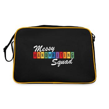 Dyslexia awareness and dyslexia teachers - Retro Bag - black/gold - Back