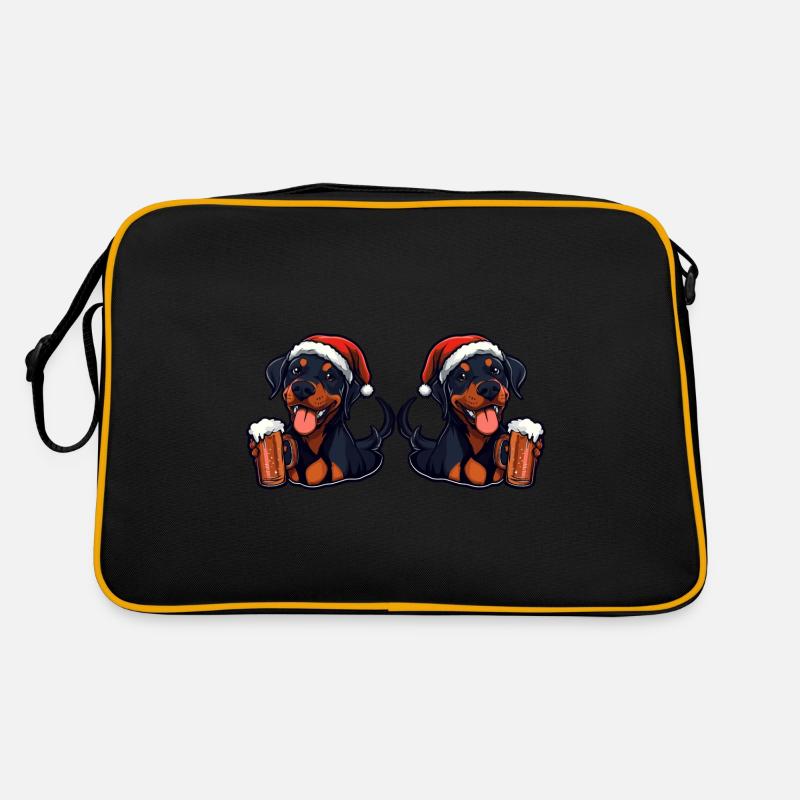 Équipe de bière de Noël Doberman Dog Sac Retro