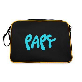 OPA. VATERTAG. FROHER VATERTAG. ICH LIEBE DICH. - Retro Tasche - Schwarz/Gold - Hinten