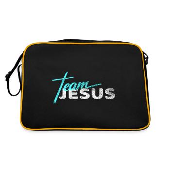 Chemise de cadeau religieux chrétien de Dieu de Jésus - Sac Retro - noir/or - Dos