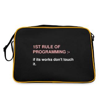 Cyber Security Design for IT Security and Hackers - Retro Bag - black/gold - Back