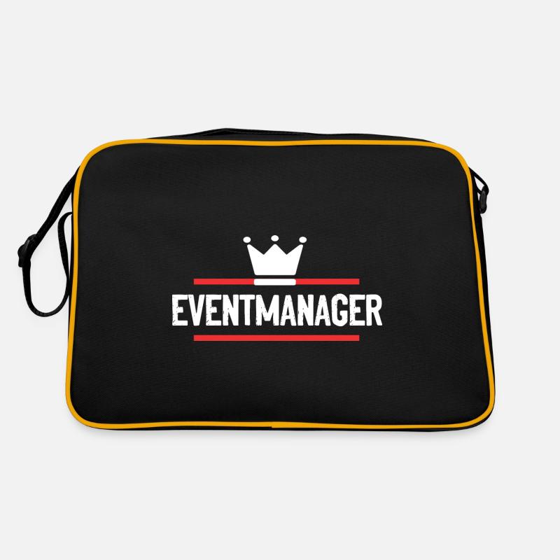 Eventmanager - Retro Tasche - Schwarz/Gold