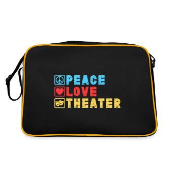 Musical Theatre Peace Love Theater Design - Retro Bag - black/gold - Back