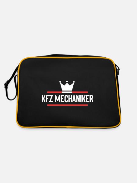KFZ Mechaniker Beruf - Retro Tasche - Schwarz/Gold