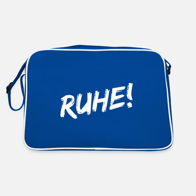 "Silence!" - White brush writing Retro Bag