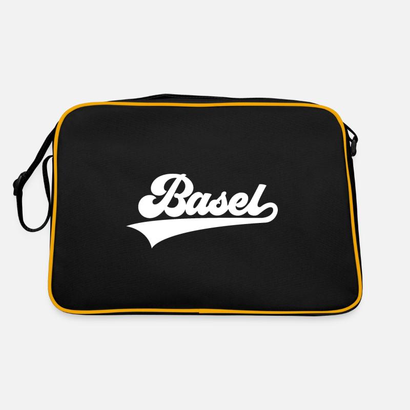 BASEL BASELER SCHWEIZ - Retro Tasche - Schwarz/Gold