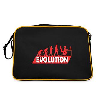Computer Nerd Programmer Evolution funny - Retro Bag - black/gold - Back