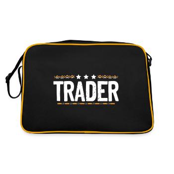 Trader Beruf - Retro Tasche - Schwarz/Gold - Hinten