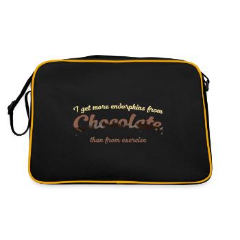 Je tire plus d'endorphines du chocolat que du - Sac Retro - noir/or - Dos