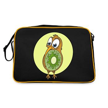 Coup de pied kiwi - Sac Retro - noir/or - Dos