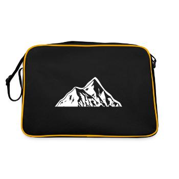Mountain Silhouette Symbol Mountains - Retro Bag - black/gold - Back