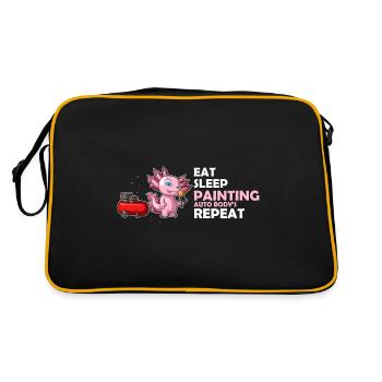 Body technician saying for car painters - Retro Bag - black/gold - Back